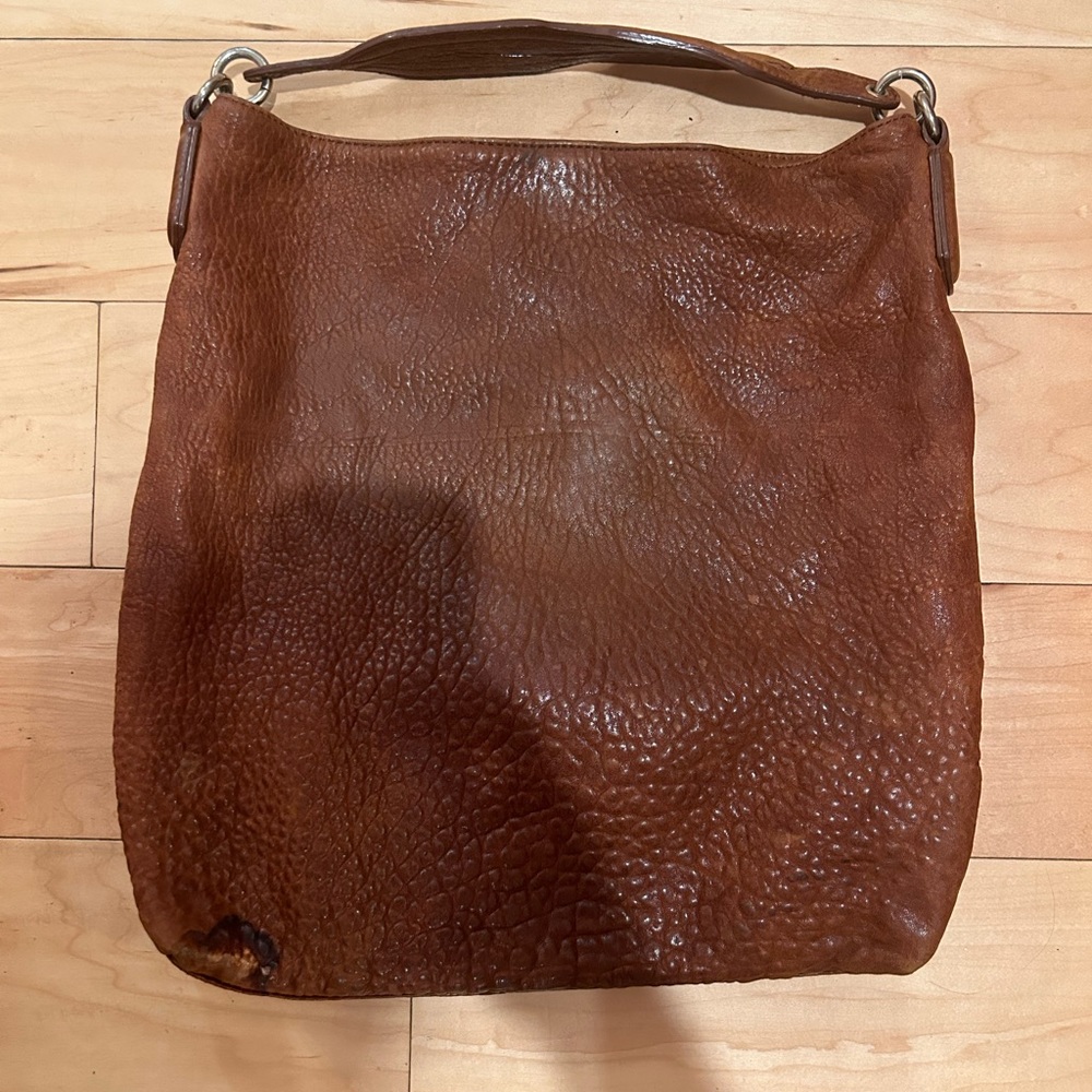 ALEXANDER WANG COGNAC LEATHER TOTE WITH STUDS